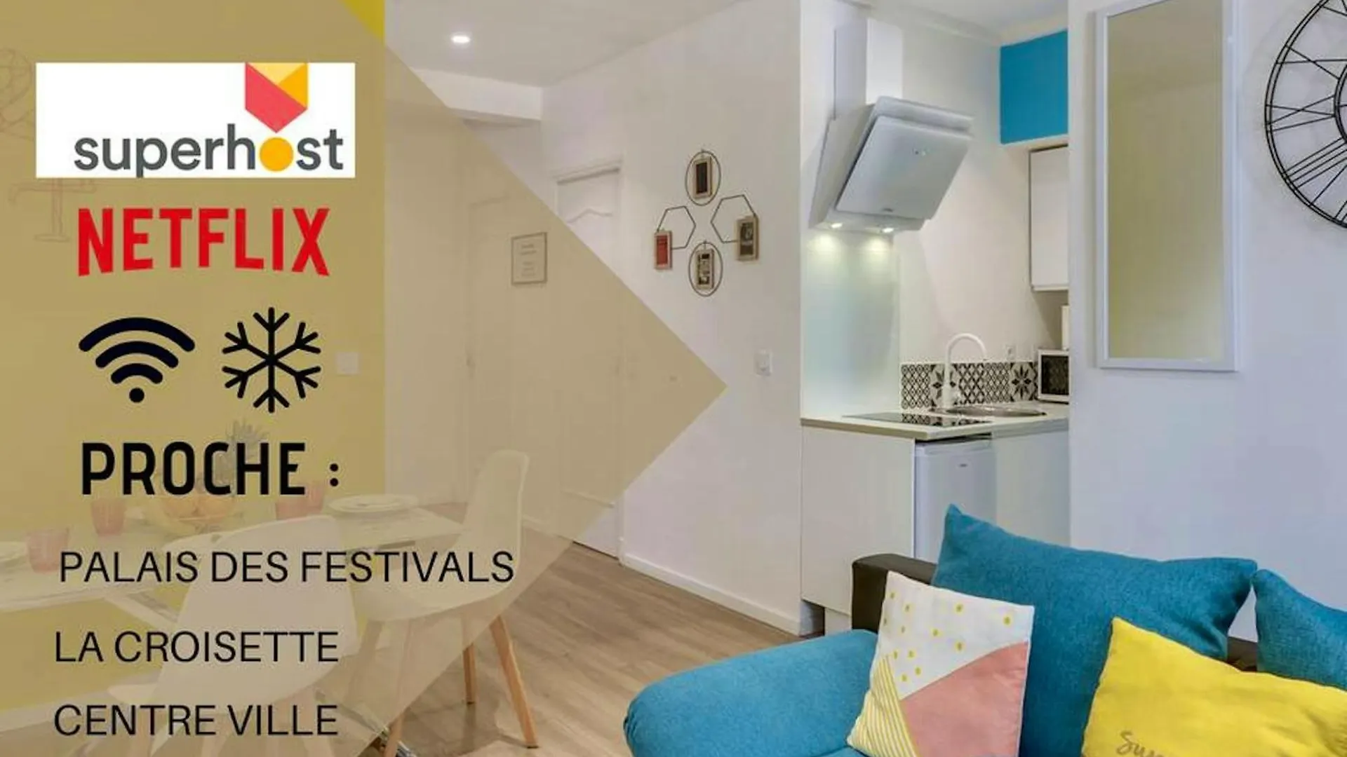 Appartement Confortable Terrasse Avec Vue Ville Cannes 35 M² Francja