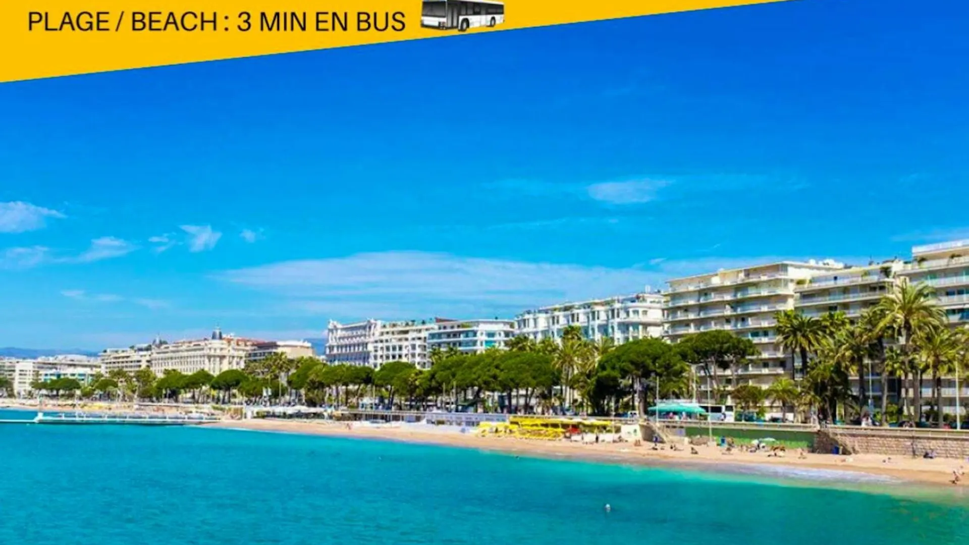 Appartement Confortable Terrasse Avec Vue Ville Cannes 35 M² France